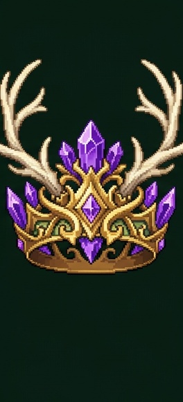 Crown of the Verdant King — pixel-art crown
